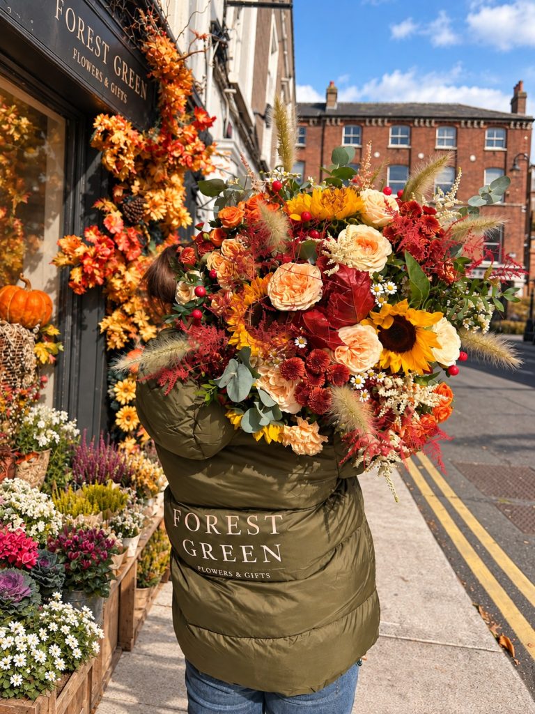 September Florist’s Choice Bouquet – Forest Green