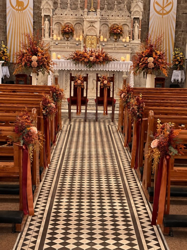 Forest Green Autumn Church
