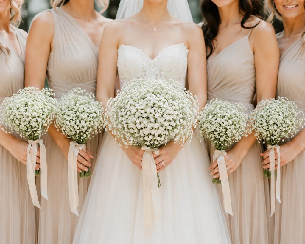 Babys Breath Bride Bridesmaids